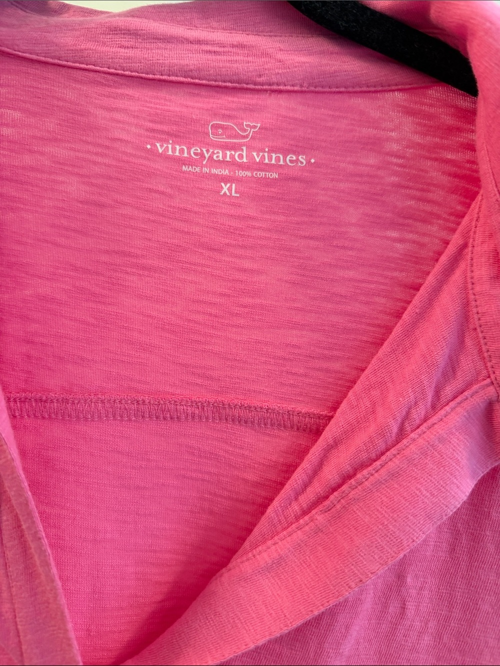 Vineyard Vines Bright Pink Long Sleeve Polo Top - Picture 2 of 4